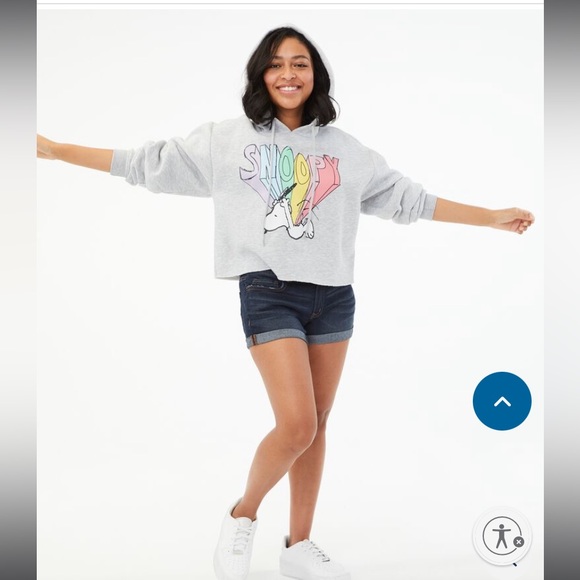 Super Snoopy Cropped Pullover Hoodie - Picture 8 of 9